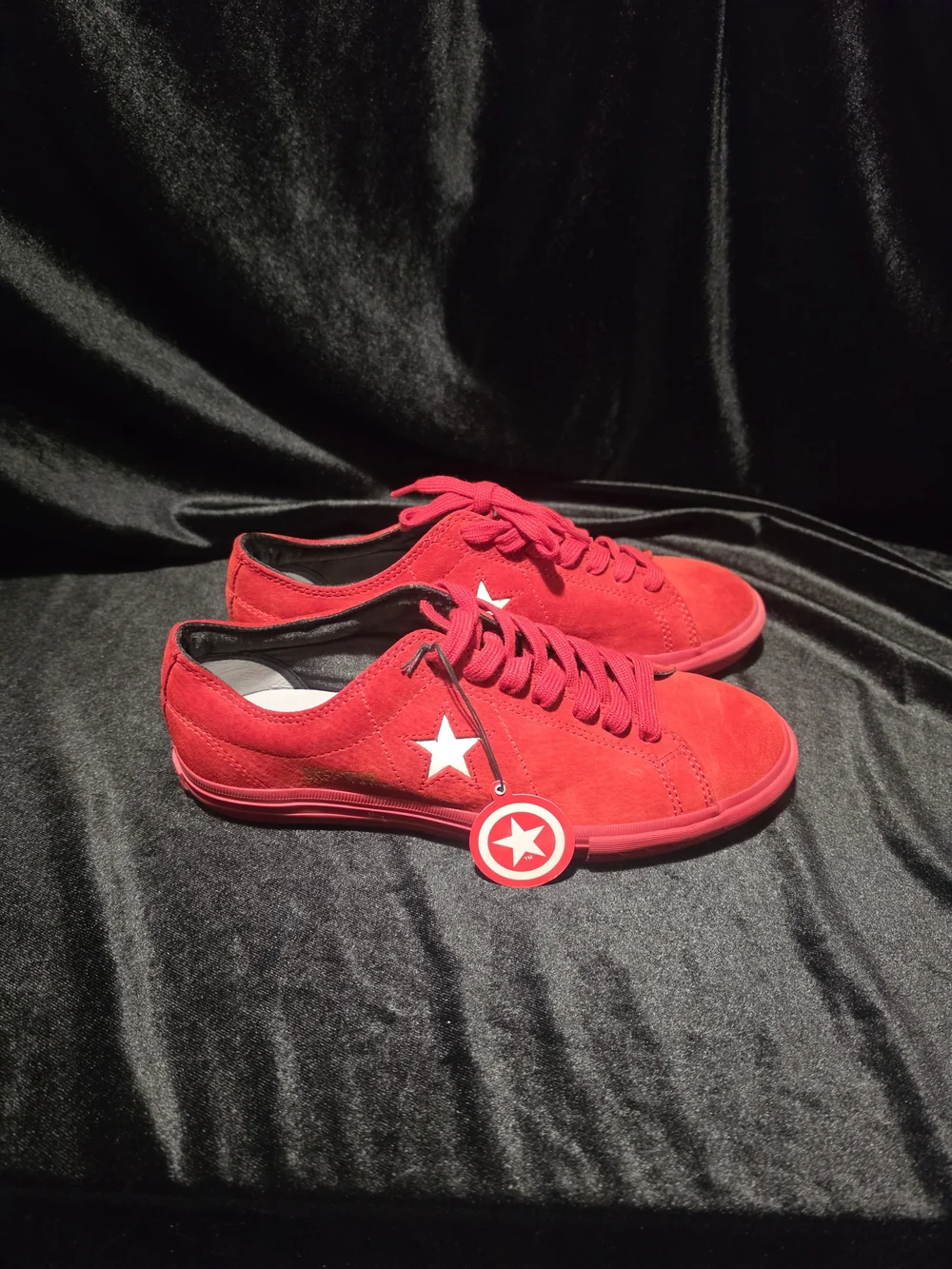 Vintage Converse One Star x Target Red Suede Sneakers - Rare 2009 Promo - M8.5